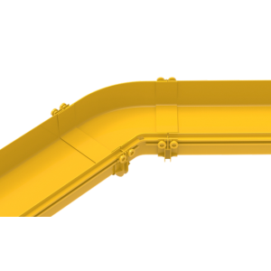 Горизонтальный поворот 45° оптического лотка, желтый