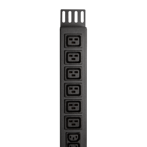 Вертикальный блок розеток с общим мониторингом по IP, 1-фазный, 32A, 6xC19 + 18xC13, шнур 3 метра, вилка IEC309