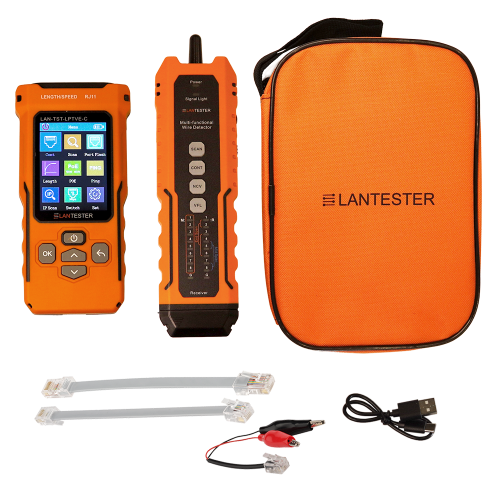 Кабельный тестер с измерением длины, трассировкой кабельных линий, проверкой Ethernet и определением POE, цветной