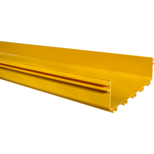 Прямая секция оптического лотка, 100x360 мм, 2 метра, желтая