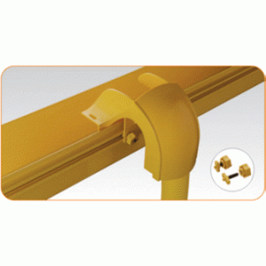 Спуск кабельный под трубу, с крышкой для лотка 120 мм, желтый