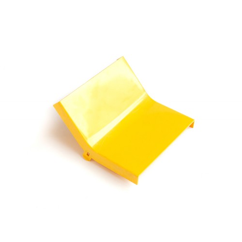 Крышка внутреннего изгиба 45° оптического лотка, желтая