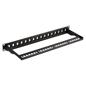 Патч-панель наборная 19", неэкранированная, 16 портов, 1U, с задним органайзером