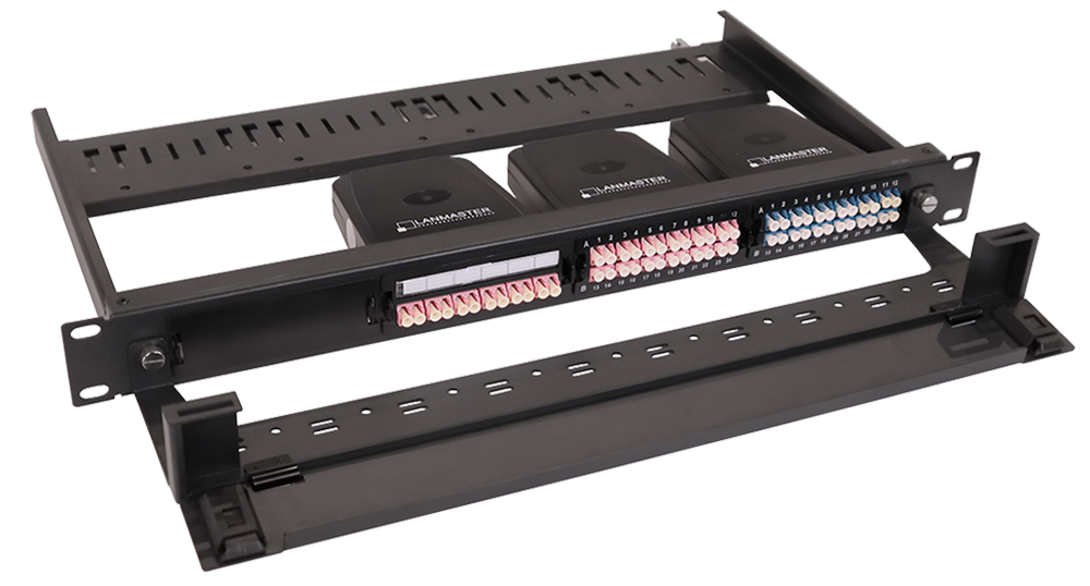 Выдвижная патч-панель LAN-FOBM-4MCS на 4 кассеты MCS