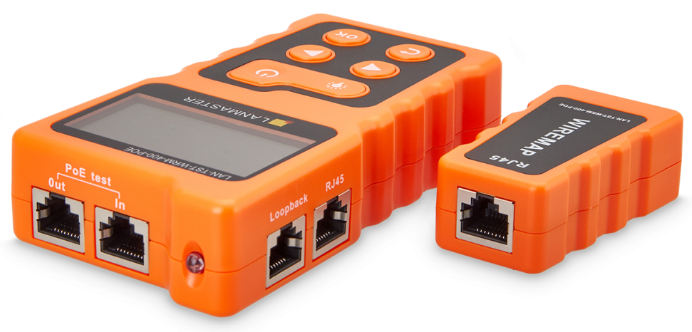 LAN-TST-WRM-400-POE — тестер витой пары с дисплеем